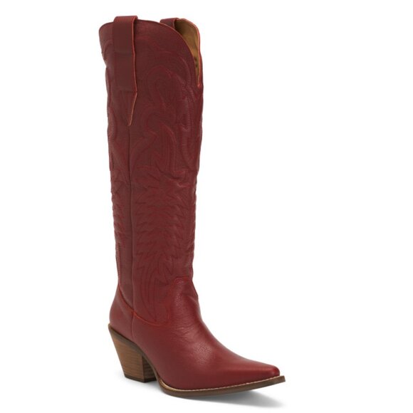 DINGO Red Made In Mexico Leather Raisin Kane Western Boots - Picture 1 of 2